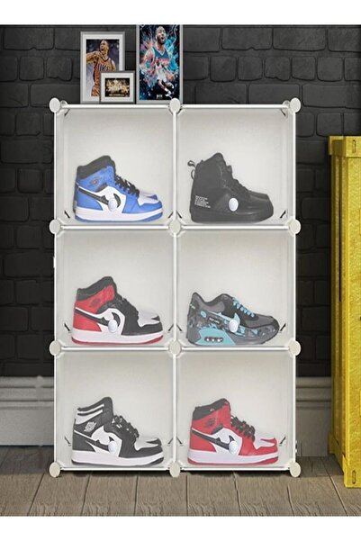 Generic Set of 2 Pcs 6-Box Household Stackable Modular Shoe Storage Rack – Tr...