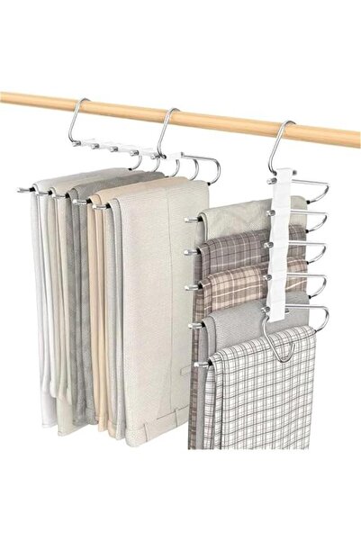 Generic 2 Pack Pants Hangers Space Saving, Anti-Slip Multi-Functional Pants R...
