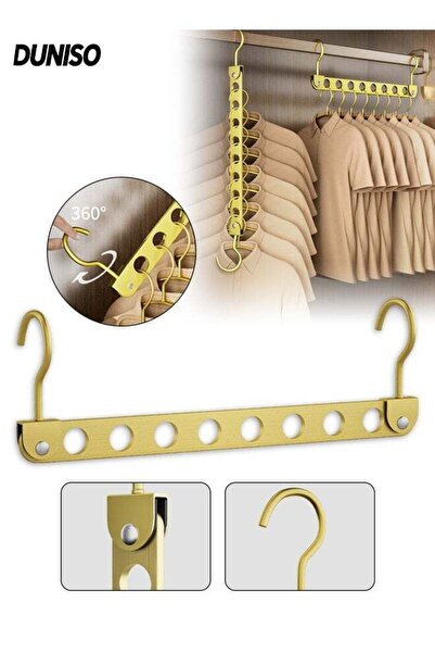 Generic 8-Hole Clothes Hangers Organizer Set,Sturdy Cascading Hangers,Space S...