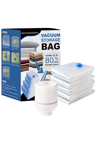 Generic Vacuum Storage Bags, Pack of 19 (3Jumbo/4Large/4Medium/4Small/3Roll U...