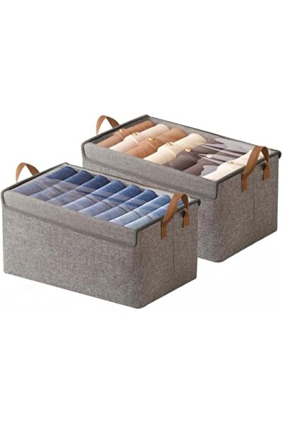 Generic 2Pack Foldable cloth Storage Boxes Sturdy Closet Drawer Organizers wi...