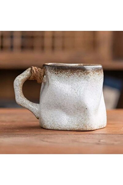Generic Handcrafted Ceramic Coffee Mug Japanese Style Mug with Rope Handle, R...