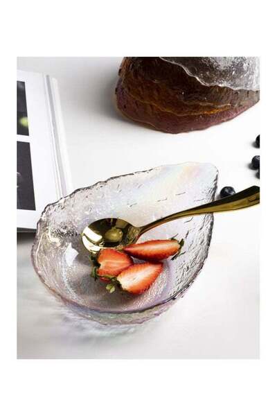 Generic Nordic Glass Fruit Plate Clear 21x21x6cm
