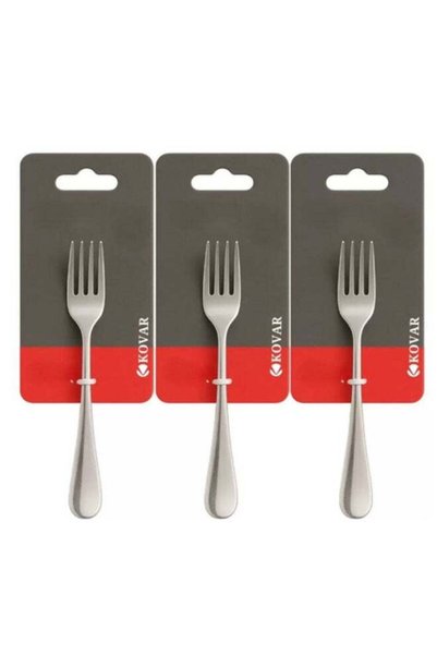 Generic Kovar Elegant Stainless Steel Gray Cake Fork Plain Design Small Size-...