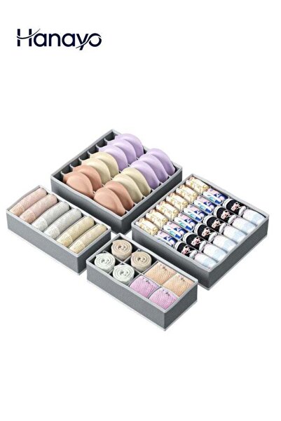 Generic 4 Pcs Closet Drawer Organizer Foldable Underwear and Bras Drawer Orga...
