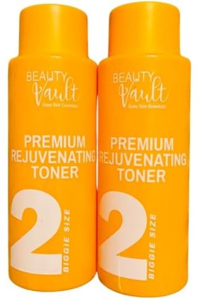 Beauty Vault تونر فاخر لتجديد البشرة من بيوتي فولت، عبوتان × 120 مل