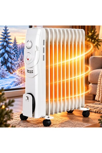 Infiniteea ™   Ηλεκτρική Θερμάστρα Λαδιού, 2500W, 11 Στοιχεία, 3 Επίπεδα Ισχύ...