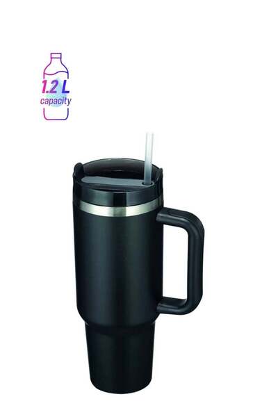 Generic BrainGiggles 40oz Insulated Tumbler with Straw Stainless Steel Vacuum...