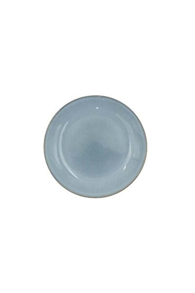 Generic Light Blue Ceramic Dinner Plate with Gold Rim – Elegant Round Serving...