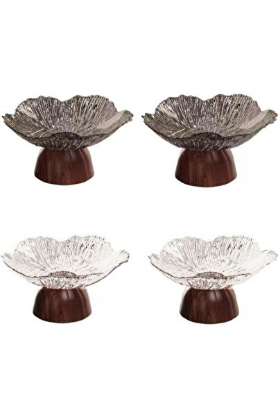 Generic 4 PCS Fruit Bowl Fruit Basket for Kitchen Counter Clear Salad Bowl De...