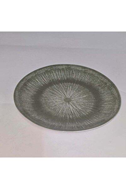 Generic 6pc Ceramic Dinner Plate Set Large Round Durable Green Lightweight Di...