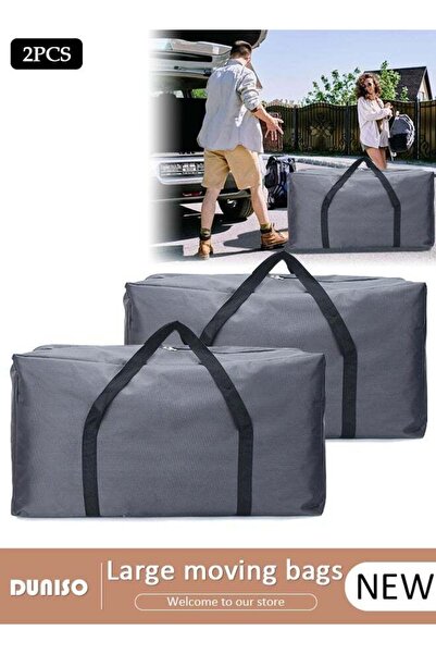 Generic 2Packs Large Moving Bags, Foldable Storage Tote with Double Zippers, ...