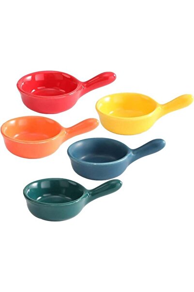 Generic 5 Pcs Ceramic Dipping Bowls with Handle, Colorful Small Sauce Dishes ...
