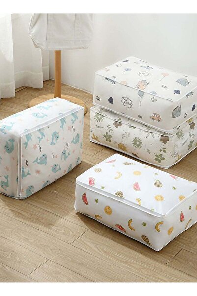 Generic Waterproof material quilt clothes storage bag 70*50cm color