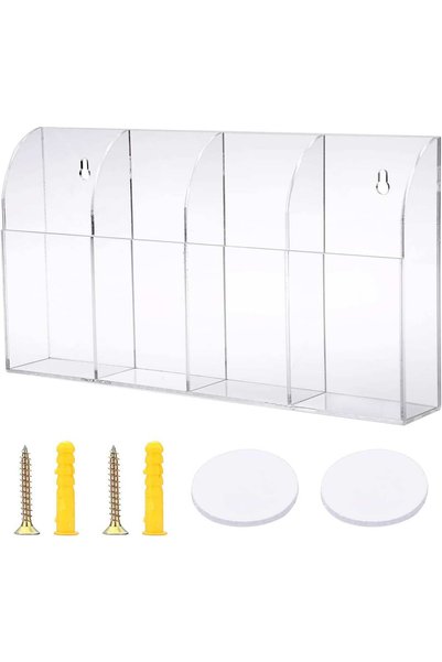 Generic Wall Mount Remote Control Holder, Wall Mount Phone Holder, Clear Acry...