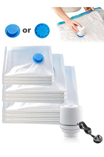 Generic 9 Pcs Vacuum Seal Storage Bags with Electric Pump, Reusable Space Sav...