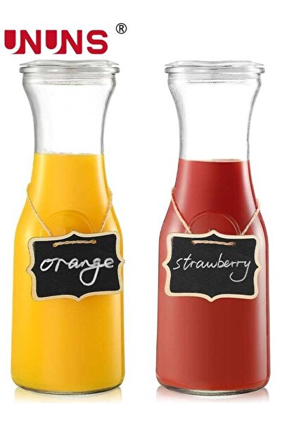 Generic 2PCS Juice Containers ,Glass Pitcher with Lid Juice Container Glass W...