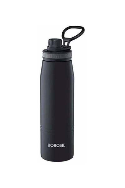 Generic Borosil Vaccum Gosport Bottle 900Ml Black