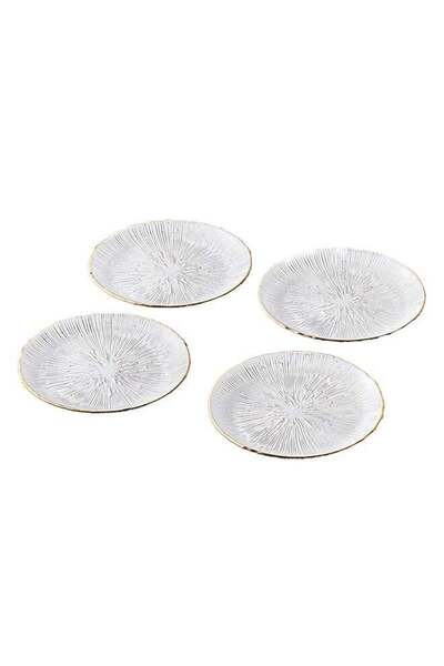 Generic 4-Piece Glass Plate Set Round Clear 15.5cm