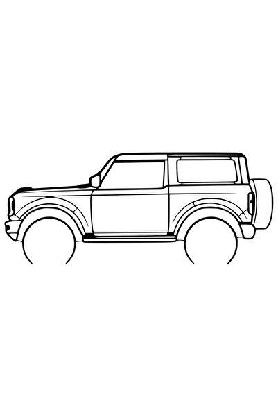 OEM Decor Ford Bronco 2021 – Siluetă 3D, design auto minimalist