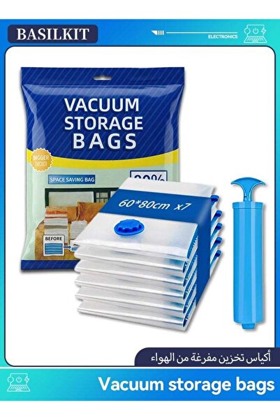 Generic 7-Piece Vacuum Storage Bags 60x80cm,Reusable Compression Space Saving...