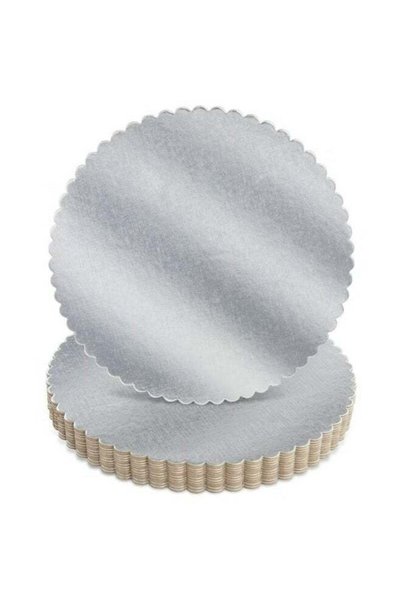 Generic 20cm Cake Board Base Cardboard Scalloped Platters for Bakeries Desser...