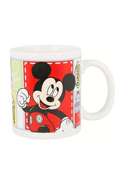 Generic Hey Mickey Printed Coffee Mug White/Black/Red 325ml