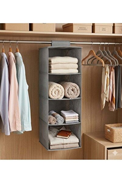 Generic Kimaya 4-Tier Hanging Closet Organizer, Space Saving Wardrobe Storage...