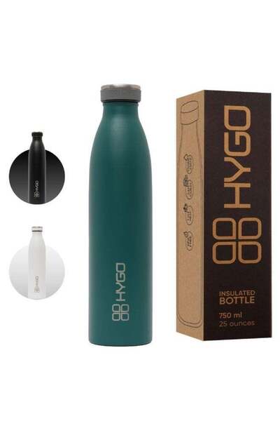 Generic HYGO Insulated Water Bottle Stainless Steel 750ml, Turquoise Blue, Do...