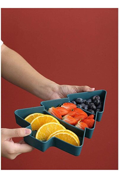 Generic Microwave-Safe Fruit Tray With Dividers, Multi-Function Snack Dish Wi...