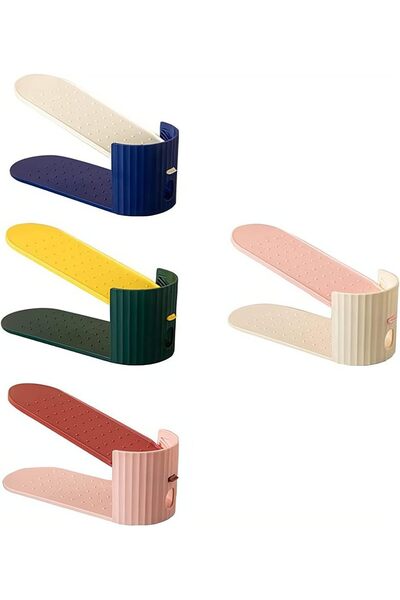 Generic 4 Pcs Shoe Slots Organizer Adjustable Shoe Stacker Space Saver Double...