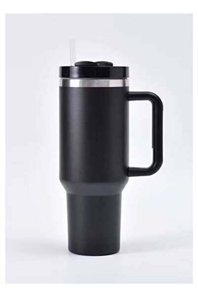 Generic 40oz Stainless Steel Tumbler with Handle & Straw Lid | 1200ml Vacuum ...