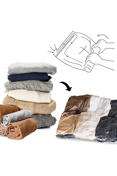 Generic 10 Pcs Travel Space Saver Bags Vacuum Storage, Sealer Bag Roll Up Com...