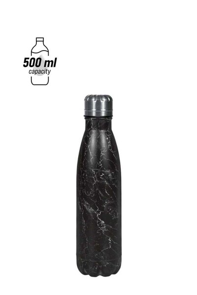 Generic Double Wall Insulated Water Bottle Black/White