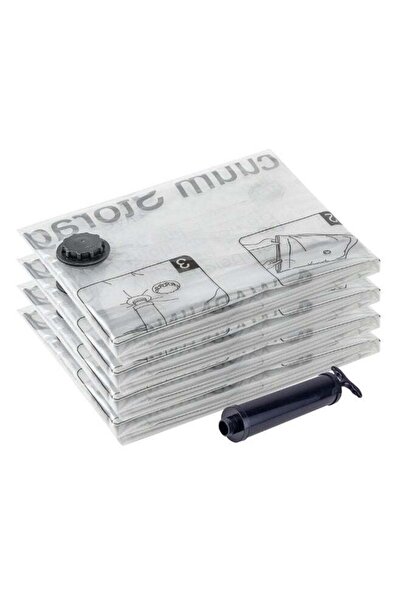 Generic 4 PCS Extra Large Vacuum Storage Bags With Hand Pump - 80x100cm Compr...