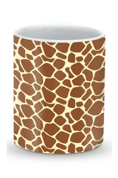 Generic Premium Somali Giraffe Skin Designer Mug Brown/Yellow