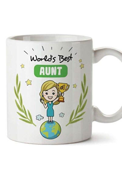 Generic Aunt Mug – "World's Best Aunt" - Coffee Mug for Breakfast Birthday Pr...