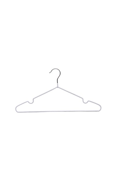 Generic Chester 10-piece Wire Hanger with PVC Coating 40x19.5x0.25cm - White ...