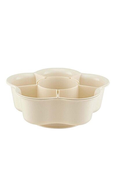 Generic Versatile Rotating Serving Tray with 6 Compartments, for Snacks, Bisc...