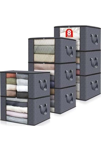 Generic 8 Pcs Large Storage Bags，Clothes Organizer，Heavy-Duty Foldable Organi...