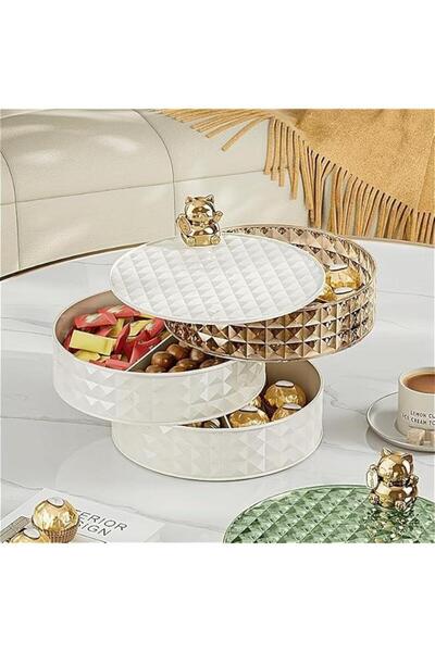 Generic Snack Serving Tray,Candy and Nut Serving Container Set,Three-layer Fo...