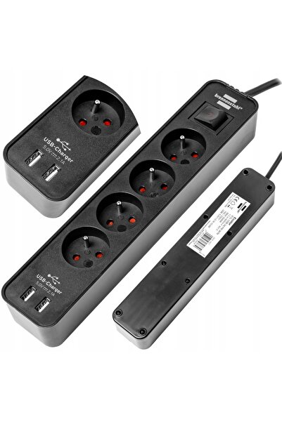Brennenstuhl Prelungitor 1,5m cu 4 porturi USB
