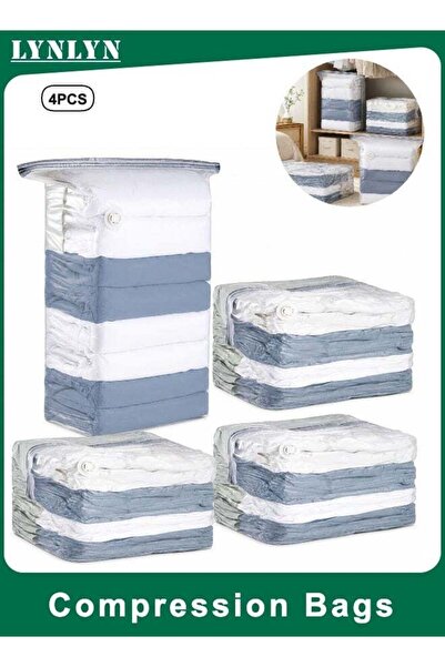 Generic Vacuum Storage Bags, 4 Pack Large Compression Bags for Quilts Blanket...