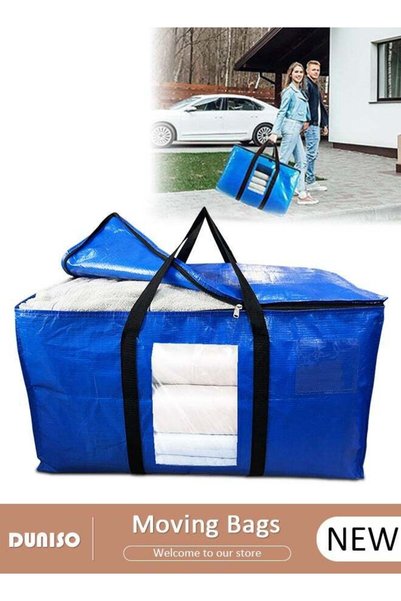 Generic Thickened PE Moving Bags with Viewing Window, Large Foldable Storage ...