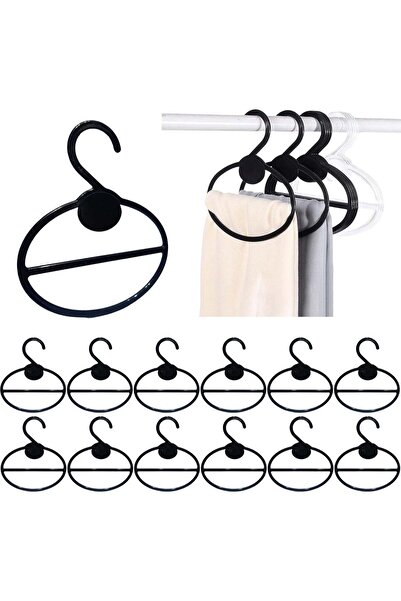 Generic 12 piece set of plastic scarf and headscarf hanger - anti slip towel ...