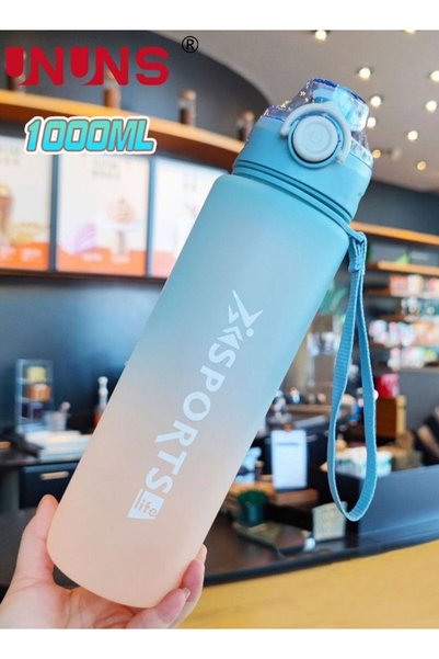 Generic Drinking Bottle 1L,Large-Capacity Gradient Water Cup Water Volume Mar...
