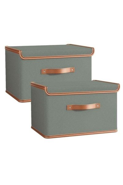 Generic 2 Pack Storage Bins with Lids, Collapsible Closet Organizer Container...