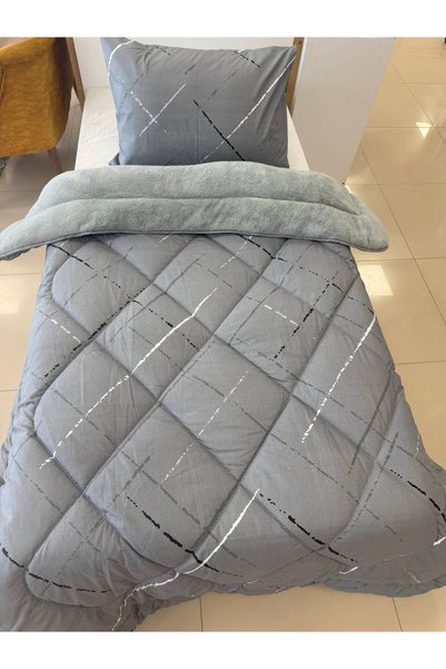 argehome طقم لحاف ويلسوفت بوفيديك مزدوج الجوانب من القطيفة (لحاف + غطاء وسادة واحد)