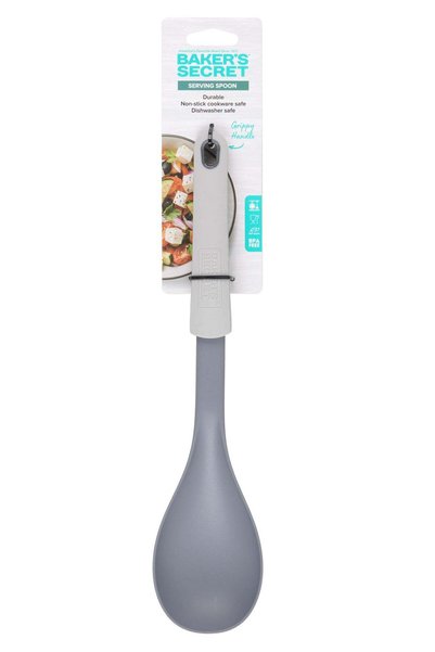 Generic Baker's Secret Serving Spoon, Grey, Rounded Bowl for Scooping Rice an...