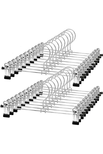 Generic Heavy Duty Metal Pants Skirt Hangers, Stackable Add-on Metal Clothes ...